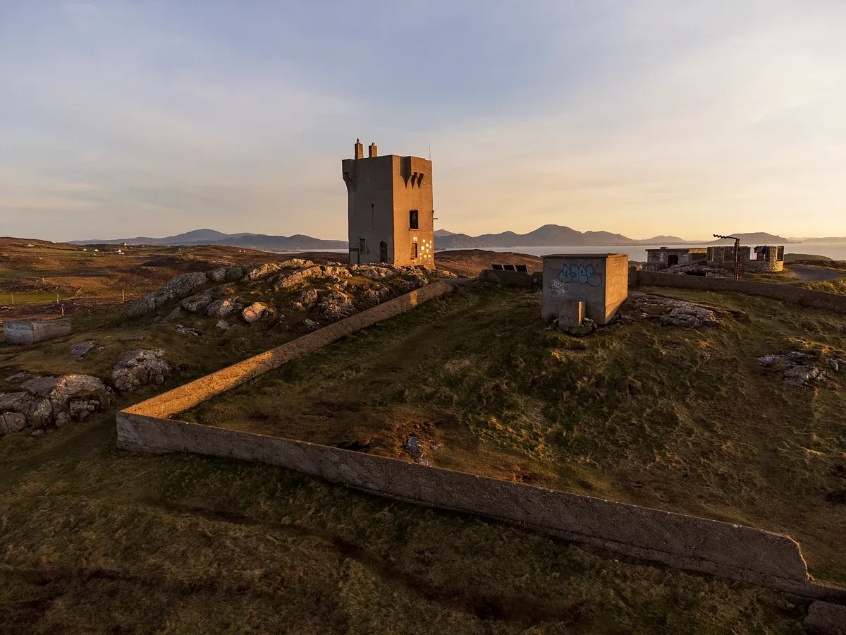 Malin Head signal tower on the Wild Atlantic Way on an Ireland tour