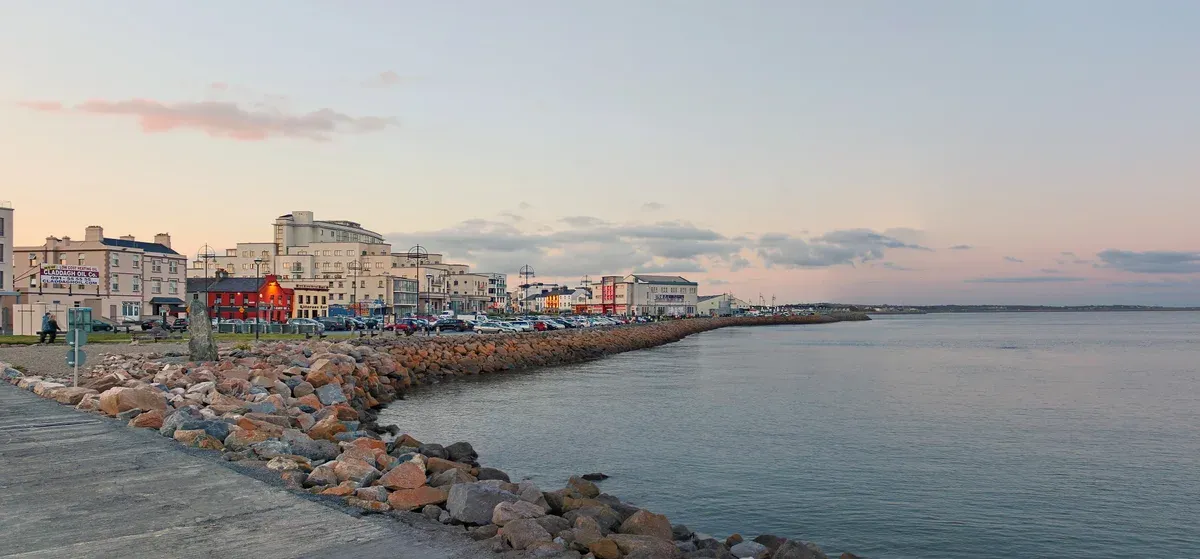 Salthill promenade and Galway Bay on an Ireland tour