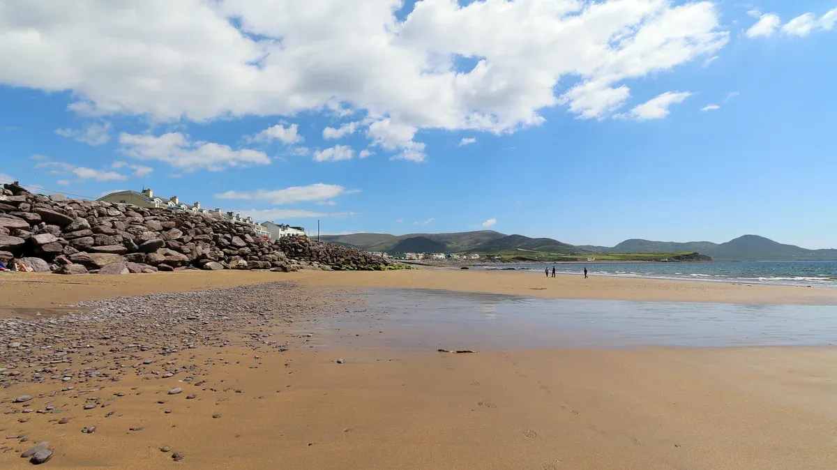 Waterville beach and Ballinskelligs Bay on a vacation tours of Ireland Ring of Kerry route