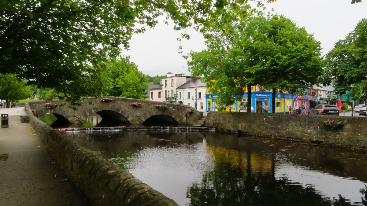The Carrowbeg River running through Westport on a vacation tours of Ireland route